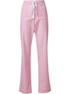 Rosie Assoulin Drawstring Trousers, Women's, Size: M, Pink/purple, Cotton