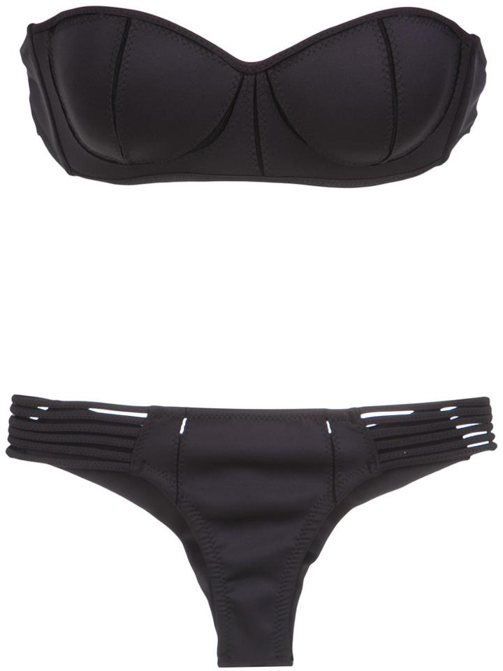 Amir Slama Strapless Bikini Set - Black