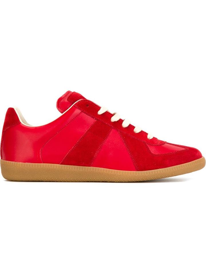 Maison Margiela Replica Sneakers, Men's, Size: 40.5, Red, Leather/rubber