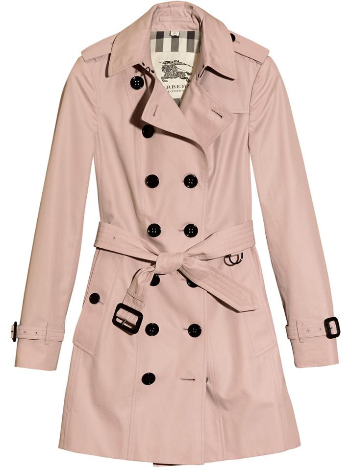 Burberry Mid-length Trench Coat - Pink & Purple
