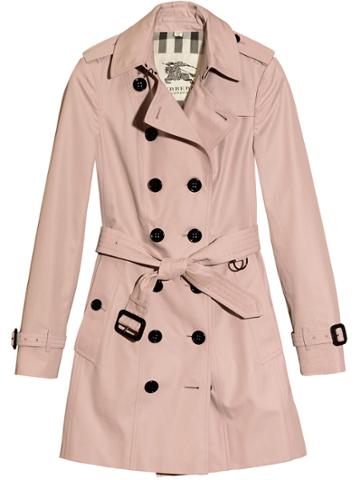 Burberry Mid-length Trench Coat - Pink & Purple