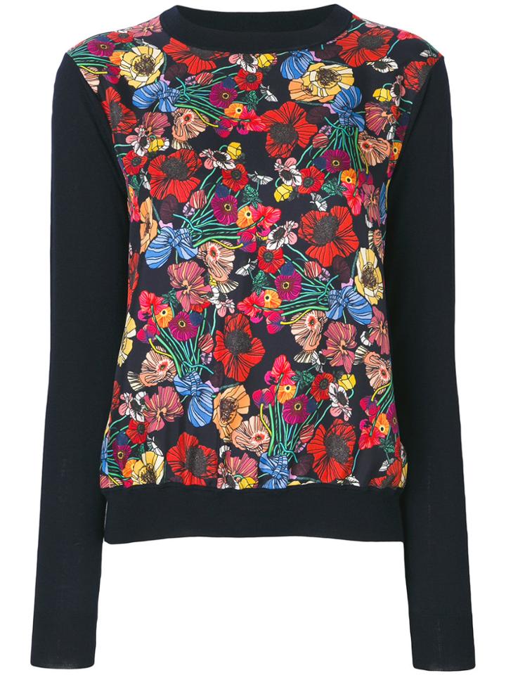 Paul Smith Floral Knitted Top - Blue