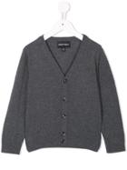 Emporio Armani Kids V-neck Cardgan - Grey
