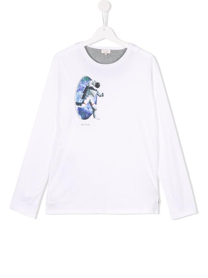 Paul Smith Junior Astronaut Print Top, Boy's, Size: 14 Yrs, White