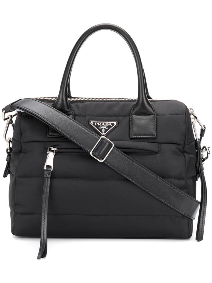Prada Tessuto Bomber Shopping Tote - Black