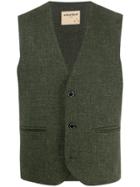 Al Duca D'aosta 1902 Mottled Weave Gilet - Green