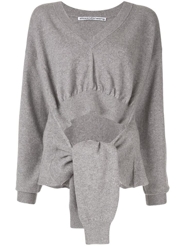 Alexander Wang Tied Sleeves Jumper - Grey