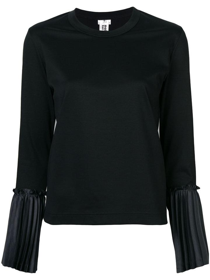 Comme Des Garçons Noir Kei Ninomiya Pleated Sleeve Blouse - Black
