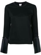 Comme Des Garçons Noir Kei Ninomiya Pleated Sleeve Blouse - Black