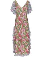 All Things Mochi Leandra Floral Maxi Dress - Pink