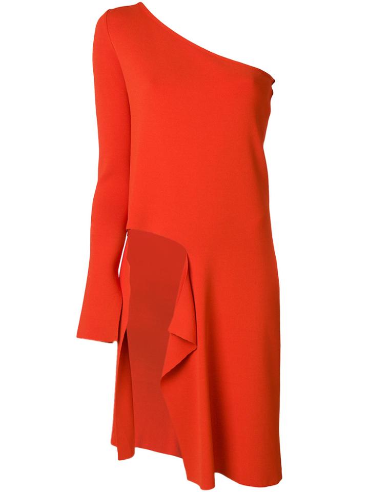Mrz One-shoulder Asymmetric Dress - Red