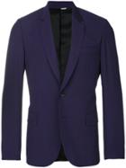 Ps By Paul Smith Scalloped Slim-fit Jacket - Blue