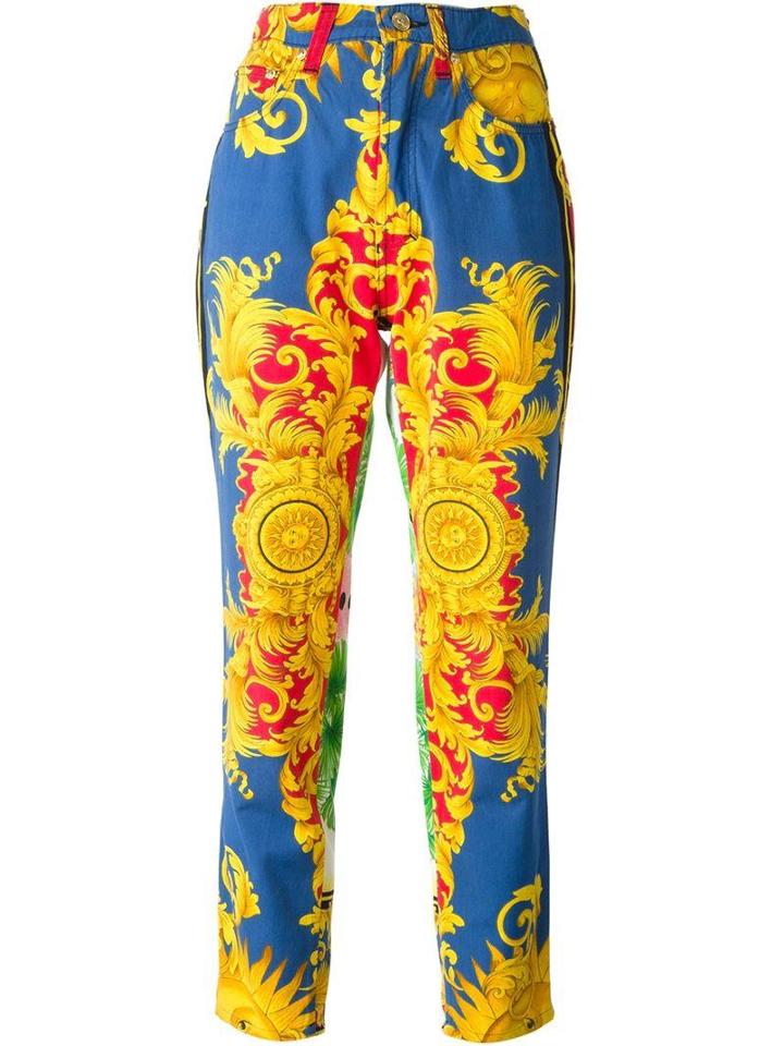 Versace Vintage Sun Baroque Print Trousers