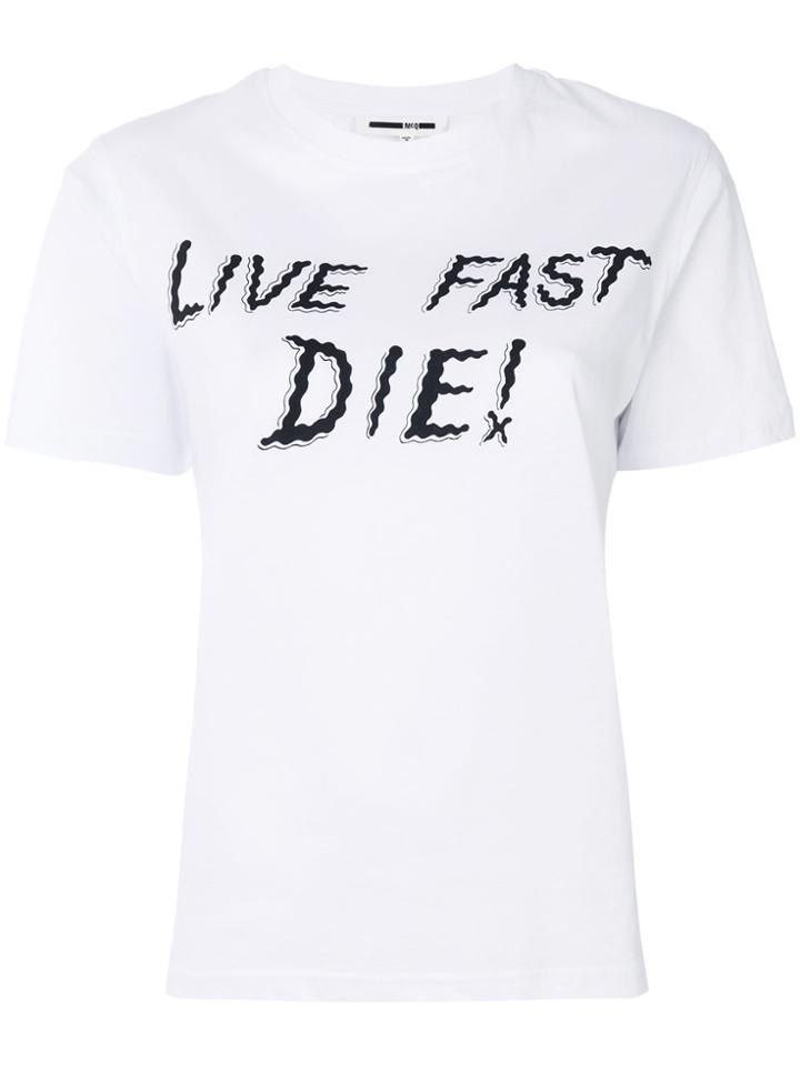 Mcq Alexander Mcqueen Live Fast Die T-shirt - White