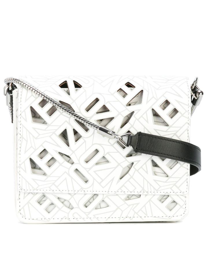 Kenzo Logo Cut-out Shoulder Bag - White