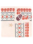 Zadig & Voltaire Folk Skull Print Scarf, Men's, Nude/neutrals, Cotton/acrylic