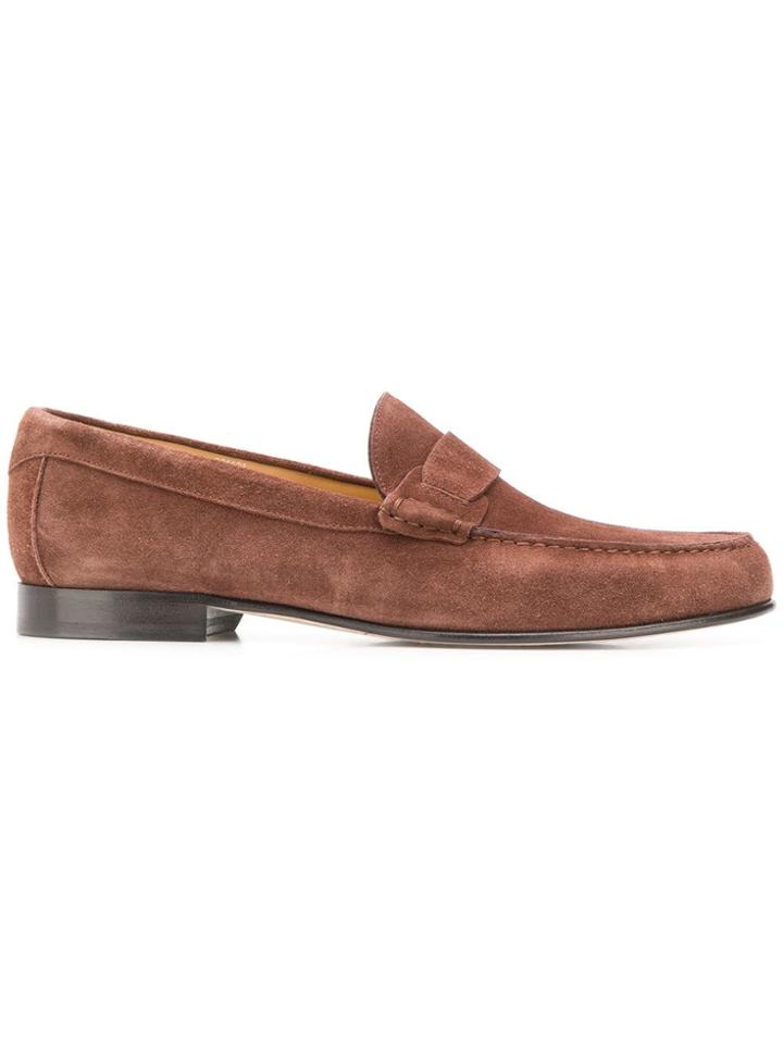 Canali Round To Loafers - Brown