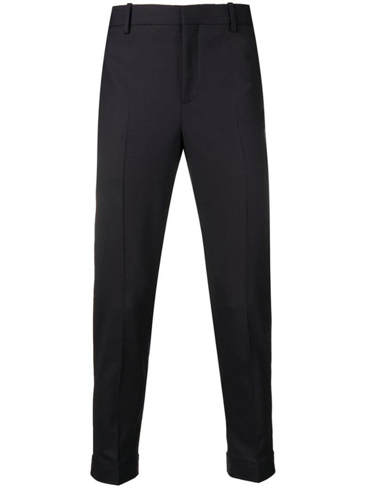 Neil Barrett Straight Leg Tailored Trousers - Blue