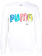 Puma Doodle Logo Print Sweatshirt - White
