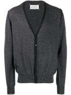 Maison Margiela Black Trim V-neck Cardigan - Grey