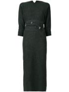 Daniela Gregis Tie Waist Raw Edge Dress - Grey