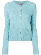 N.peal Cable-knit Cashmere Cardigan - Blue