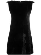 Versace Vintage Epaulettes Mini Dress - Black