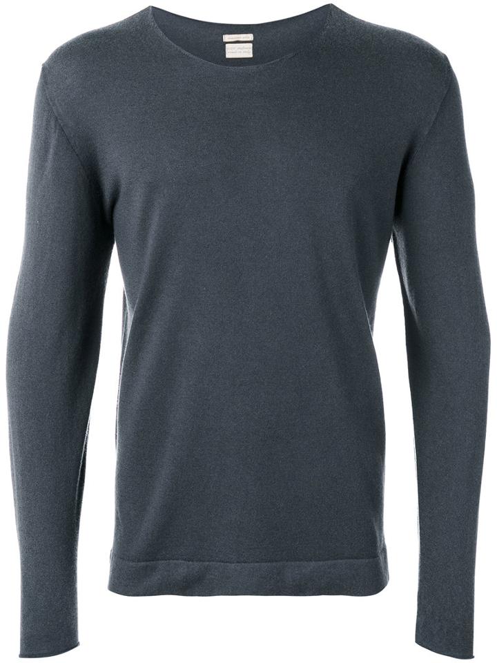 Massimo Alba Long Sleeve Scoop Neck Sweatshirt, Men's, Size: Xl, Grey, Cashmere