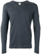 Massimo Alba Long Sleeve Scoop Neck Sweatshirt, Men's, Size: Xl, Grey, Cashmere
