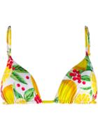 Mc2 Saint Barth Janet Printed Bikini Top - Yellow