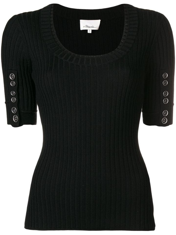 3.1 Phillip Lim Ribbed Top - Black