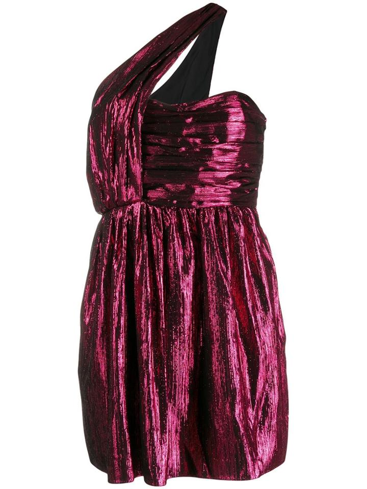 Saint Laurent Lamé Mini Dress - Pink