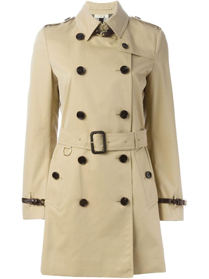 Burberry London Belted Trench Coat, Women's, Size: 10, Nude/neutrals, Cotton/acetate/cupro/cotton