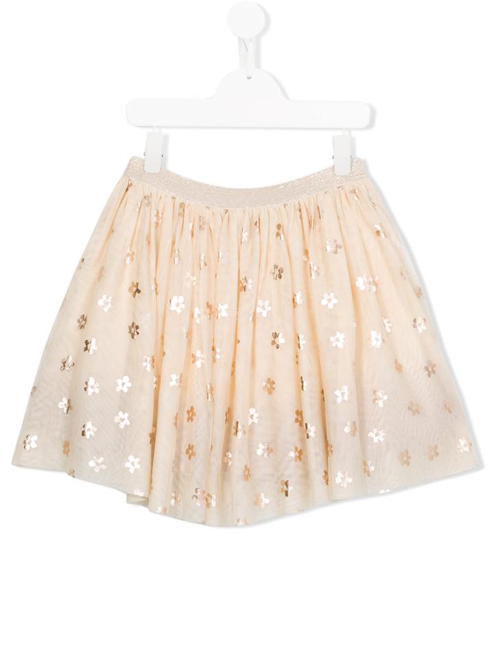 Stella Mccartney Kids Flower Print Honey Skirt - Nude & Neutrals