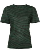 Proenza Schouler Short Sleeve Tiger Print T-shirt - Green