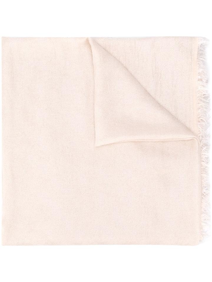 Peserico Lightweight Fringed Scarf - Neutrals