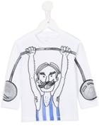 Stella Mccartney Kids Weight Lifter Print T-shirt
