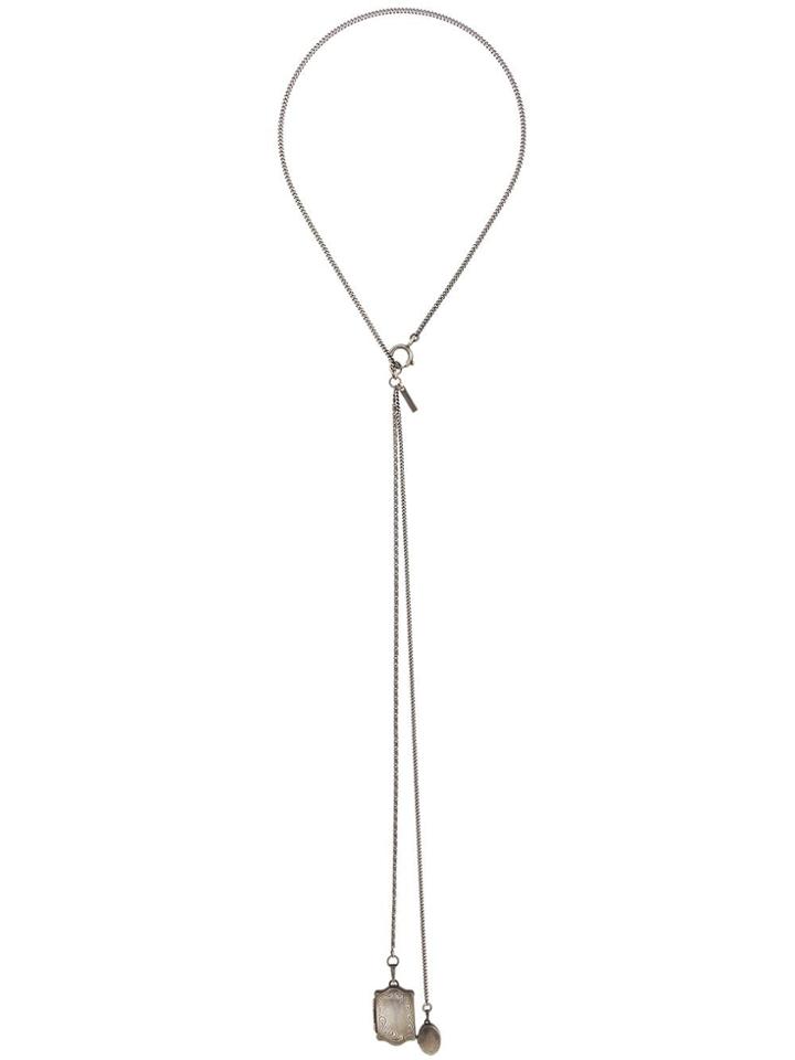 Ann Demeulemeester Locket Pendant Necklace - Silver