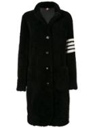 Thom Browne Reversible 4-bar Sack Overcoat - Black