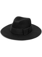 Twin-set Contrast Ribbon Hat - Black