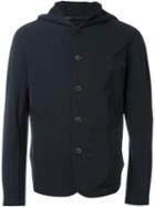 Giorgio Armani Contrast Button Down Hooded Jacket