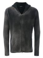 Avant Toi Shaded Effect Zip-up Cardigan, Men's, Size: Xl, Grey, Cashmere/merino
