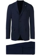 Lardini Two Piece Suit, Men's, Size: 54, Blue, Cotton/polyamide/spandex/elastane/wool