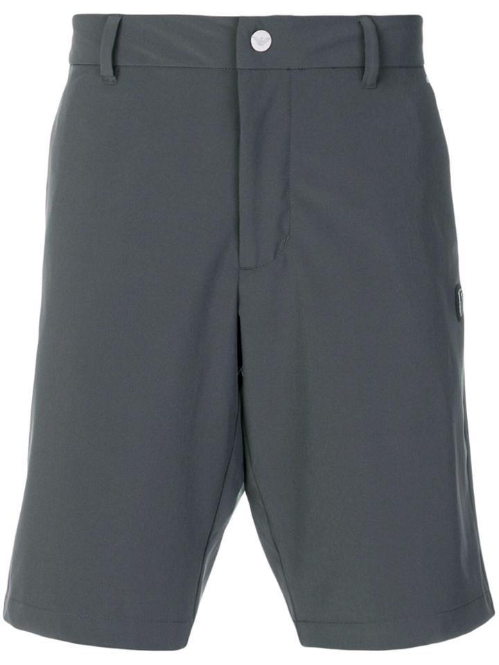 Ea7 Emporio Armani Logo Patch Fitted Shorts - Grey