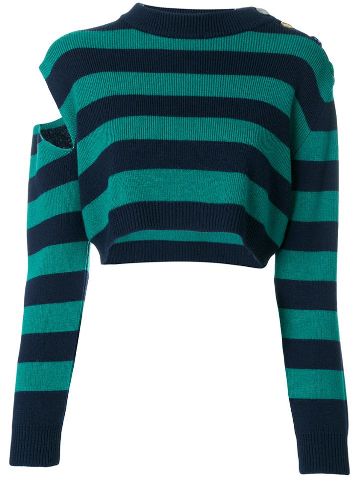 Erika Cavallini Slashed Sleeve Jumper - Blue