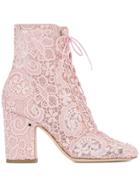 Laurence Dacade Milly Lace Boots - Pink & Purple