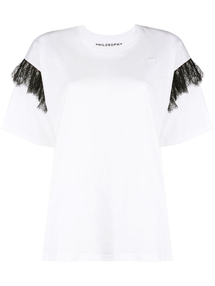 Philosophy Di Lorenzo Serafini Lace Detail T-shirt - White