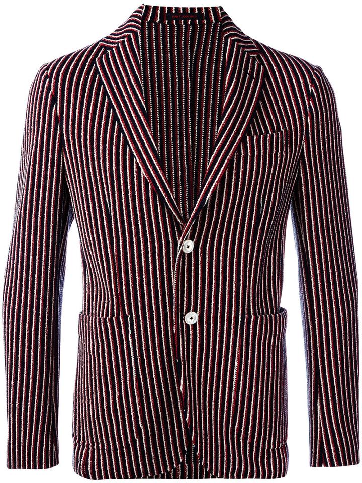 The Gigi Striped Blazer, Men's, Size: 50, Cotton/nylon/acetate/viscose