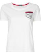 Loveless - Printed Patch Pocket T-shirt - Women - Cotton - 36, White, Cotton
