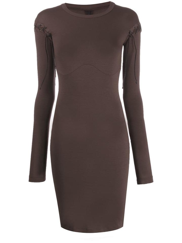 Unravel Project Bodycon Dress - Brown